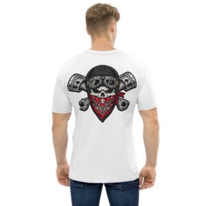 koszulka męska z motocyklową czaszką