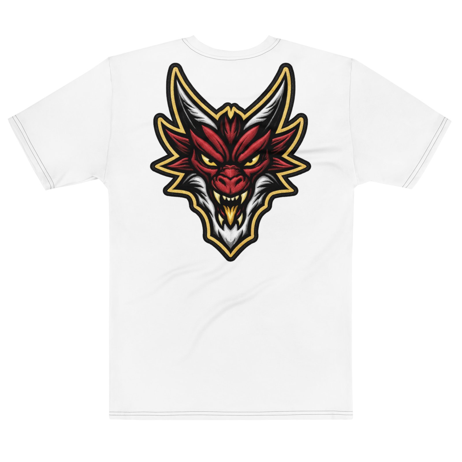 Męska koszulka z grafiką czerwonego smoka – fantasy streetwear| Zarn.pl Męska koszulka z grafiką czerwonego smoka – fantasy streetwear - obrazek 3