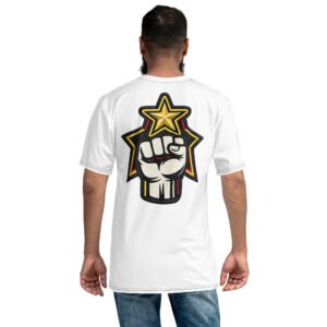 męska koszulka z grafiką zaciśniętej pięści i gwiazdy