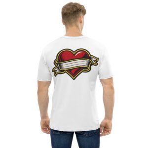 męska koszulka z grafiką serca w stylu tattoo