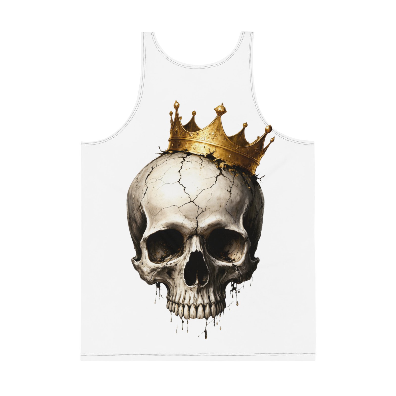 Męski tank top Królewska Czaszka – koszulka męska bez rękawów z czaszką w złotej koronie| Zarn.pl Męski tank top Królewska Czaszka – koszulka męska bez rękawów z czaszką w złotej koronie - obrazek 3