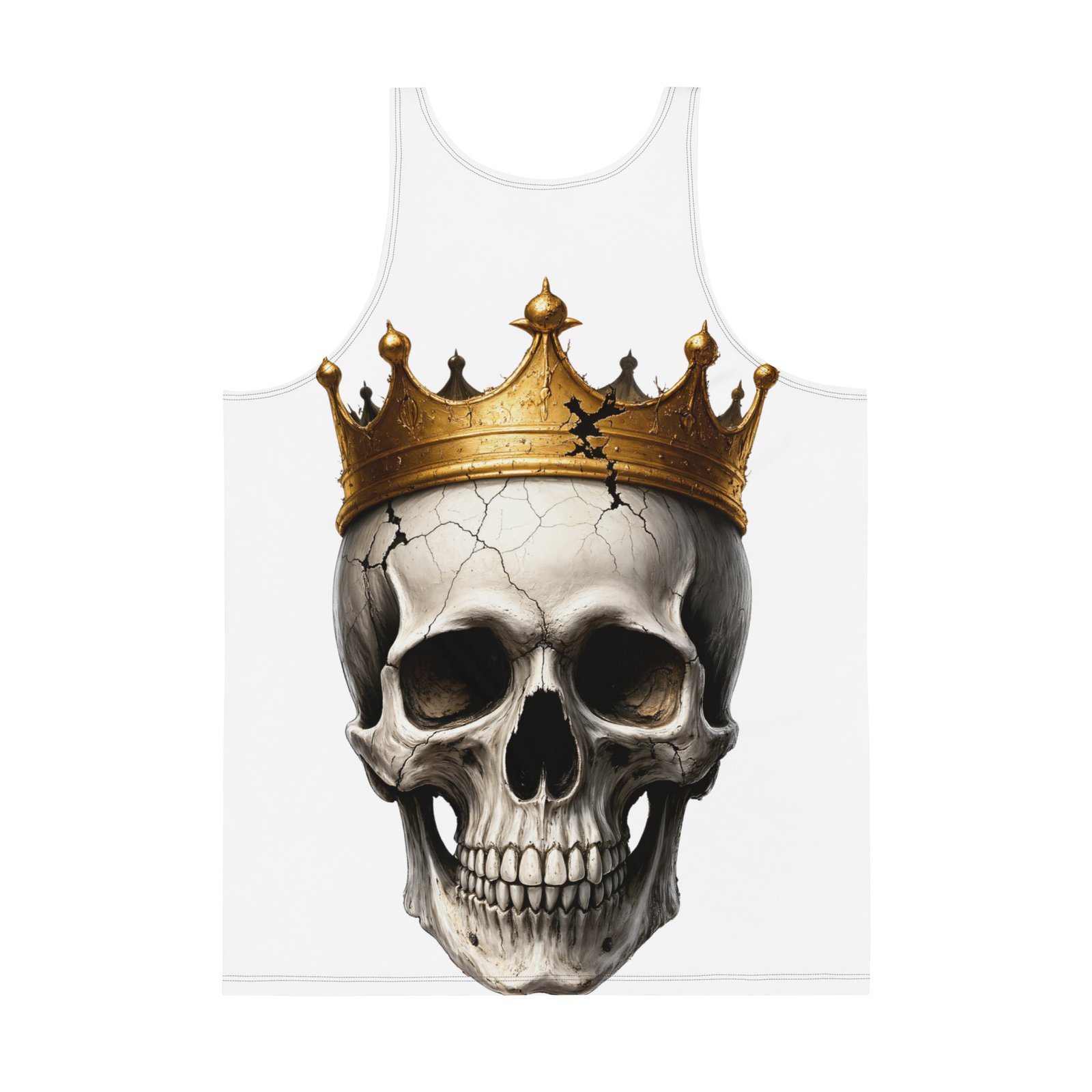 Męski tank top Król Czaszek – koszulka męska bez rękawów z królewską czaszką| Zarn.pl Męski tank top Król Czaszek – koszulka męska bez rękawów z królewską czaszką - obrazek 3