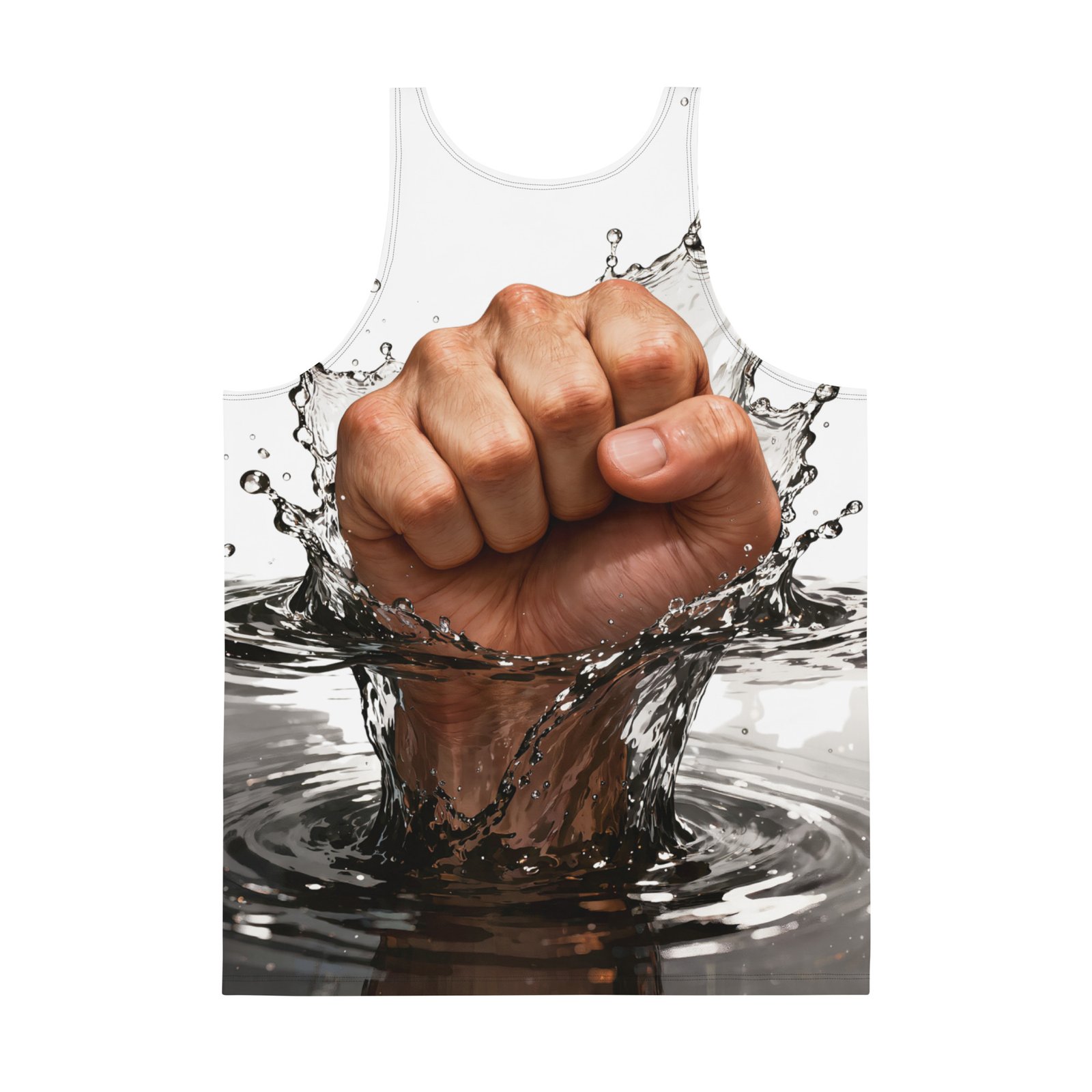 Męski tank top Siła Przebicia – koszulka męska bez rękawów z pięścią| Zarn.pl Męski tank top Siła Przebicia – koszulka męska bez rękawów z pięścią - obrazek 3