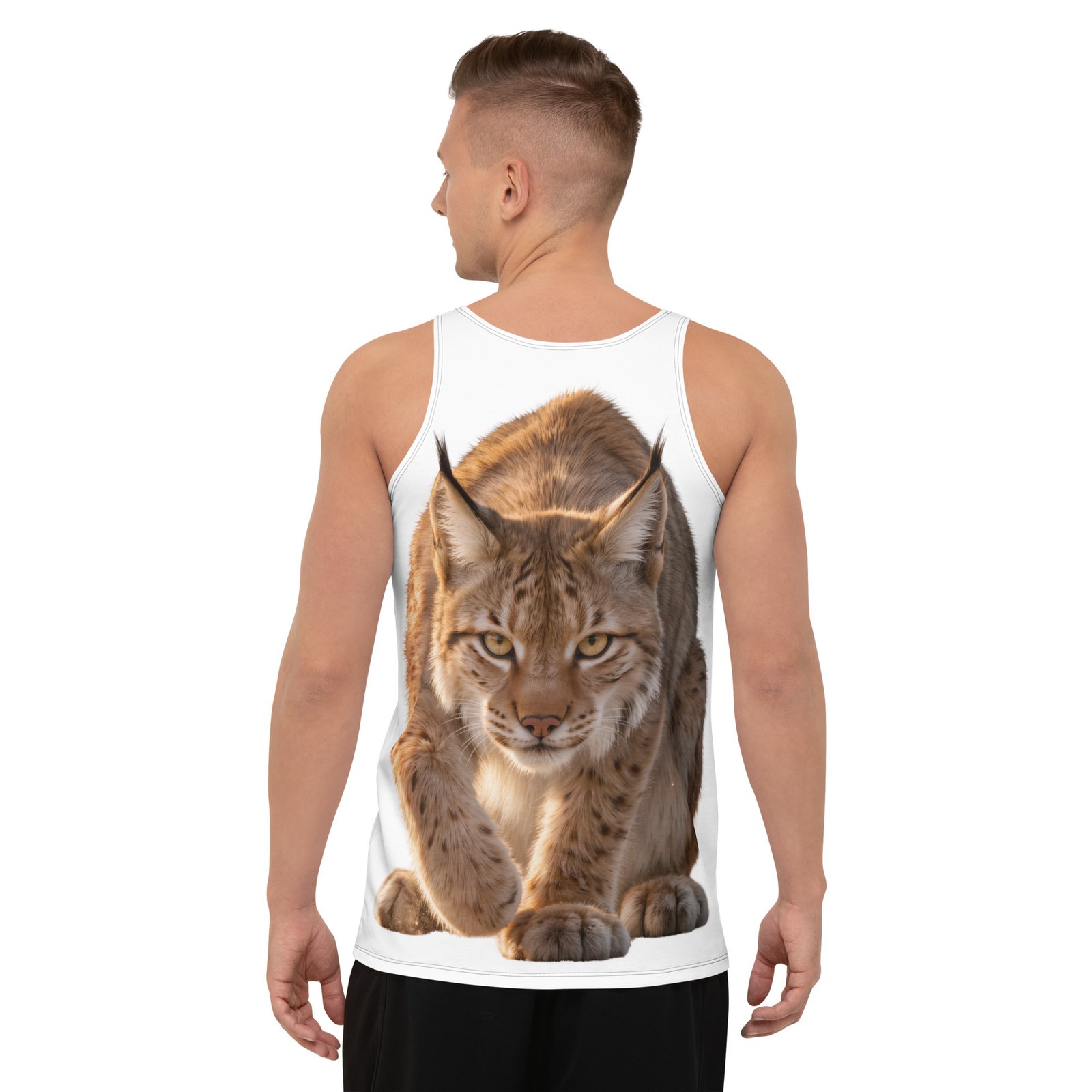 Męski tank top Ryś – koszulka męska bez rękawów z rysiem| Zarn.pl koszulka męska bez rękawów z rysiem