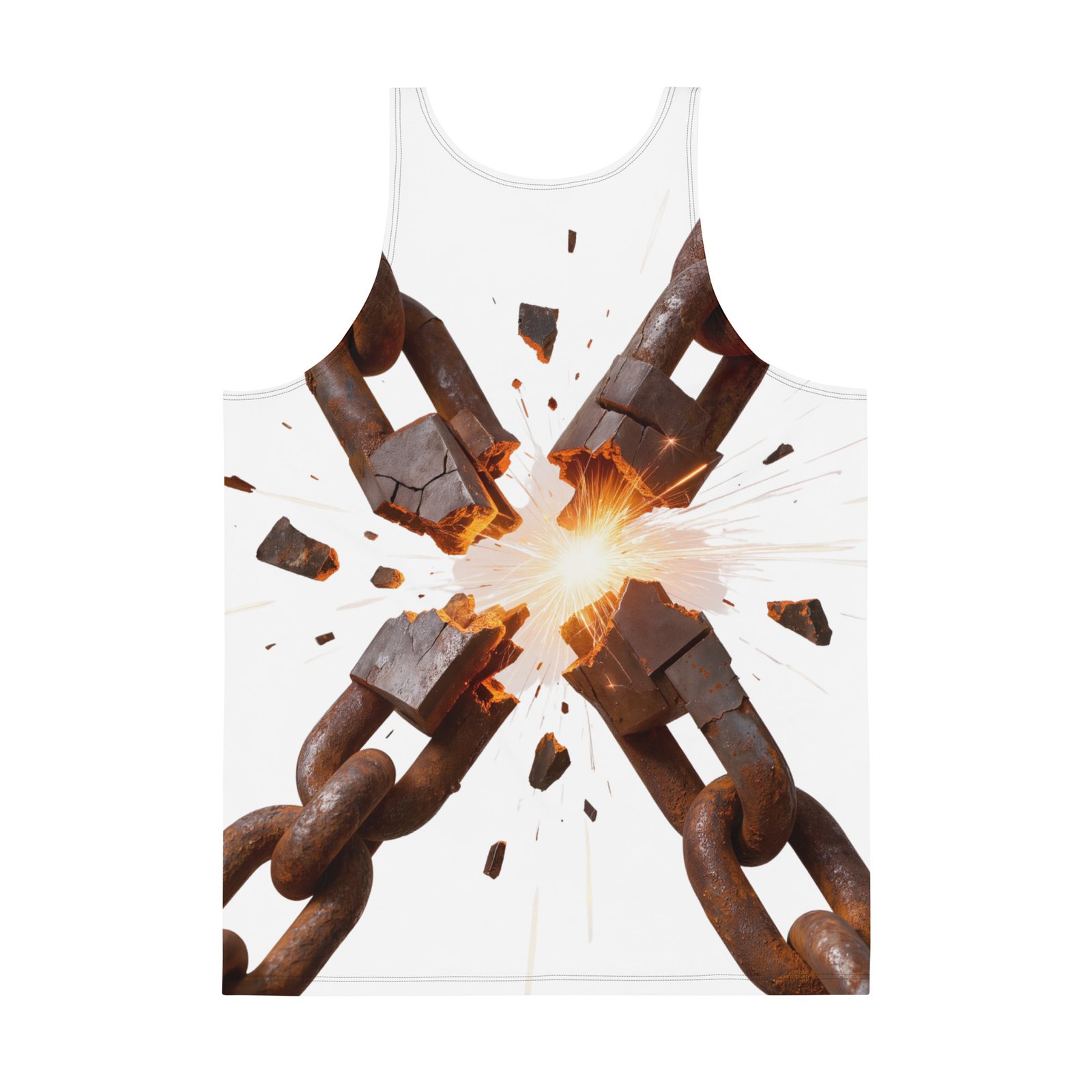 Męski tank top Zerwane Łańcuchy – koszulka męska bez rękawów symbol wolności i siły| Zarn.pl Męski tank top Zerwane Łańcuchy – koszulka męska bez rękawów symbol wolności i siły - obrazek 3