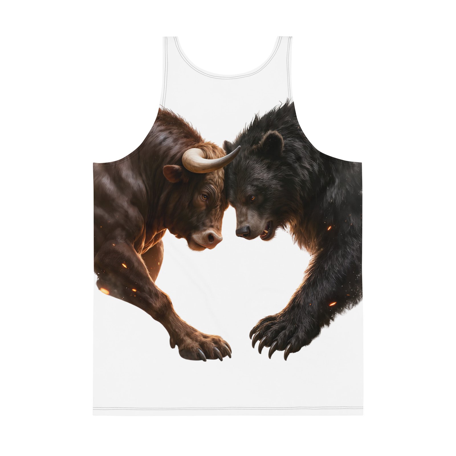 Męski tank top „Byk kontra Niedźwiedź” – tank top męski z bykiem i niedźwiedziem| Zarn.pl Męski tank top „Byk kontra Niedźwiedź” – tank top męski z bykiem i niedźwiedziem - obrazek 3