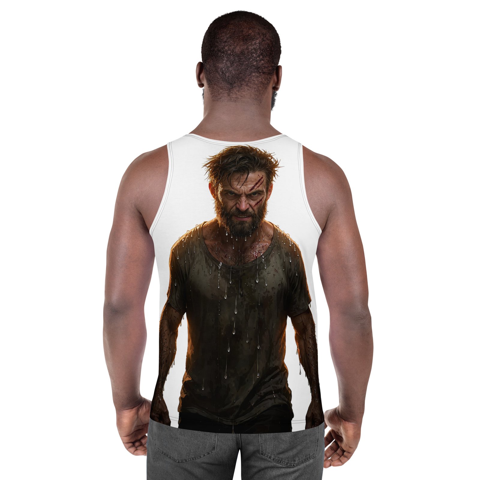Męski tank top „Niezłomny Charakter” – tank top męski z wojownikiem| Zarn.pl tank top męski z wojownikiem