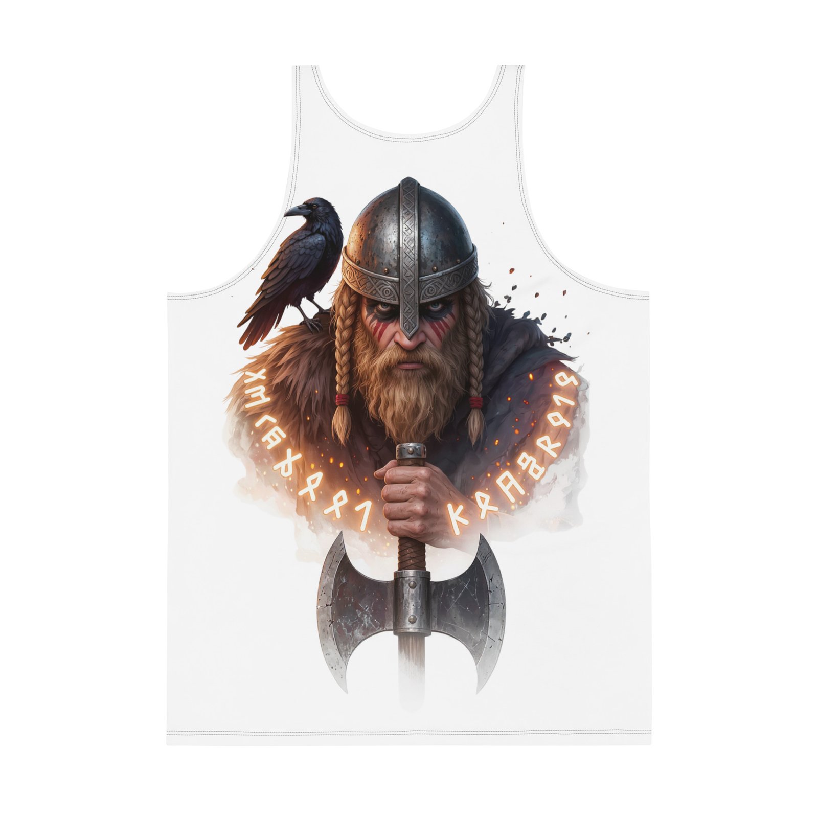 Męski tank top „Wojownik Północy” – tank top męski z grafika wikińskiego wojownika| Zarn.pl Męski tank top „Wojownik Północy” – tank top męski z grafika wikińskiego wojownika - obrazek 3