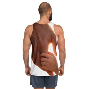 tank top męski z grafiką dłoni rodzica i dziecka