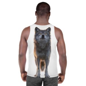 tank top męski z grafiką wilka