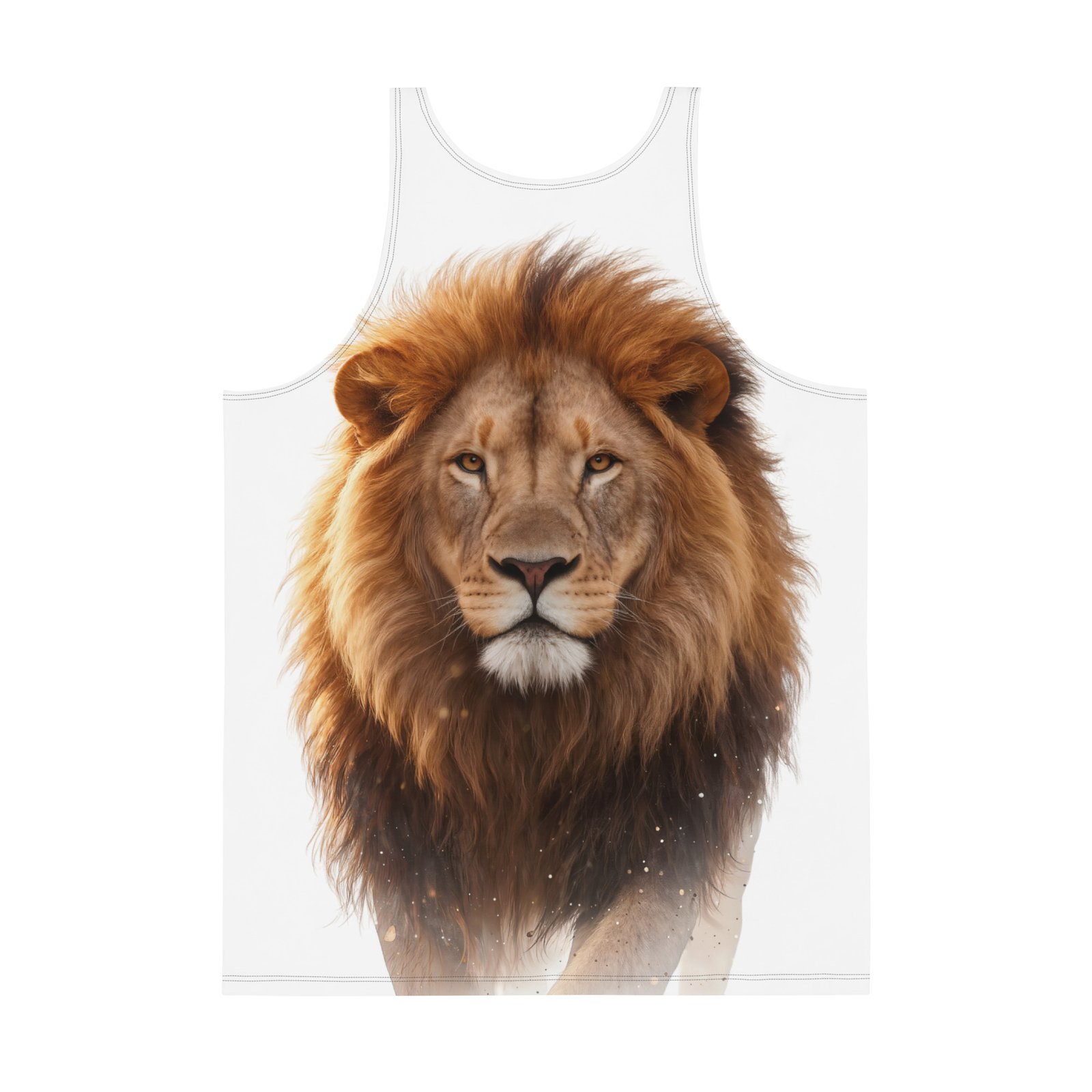 Męski tank top „Król Sawanny” – tank top męski z grafiką lwa| Zarn.pl Męski tank top „Król Sawanny” – tank top męski z grafiką lwa - obrazek 3