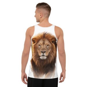tank top męski z grafiką lwa
