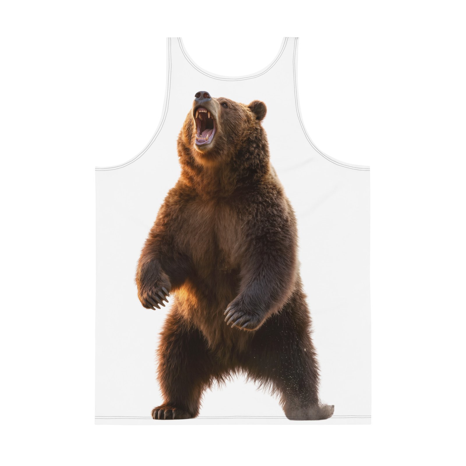 Męski tank top „Potęga Niedźwiedzia” – tank top męski z grafiką niedźwiedzia| Zarn.pl Męski tank top „Potęga Niedźwiedzia” – tank top męski z grafiką niedźwiedzia - obrazek 3