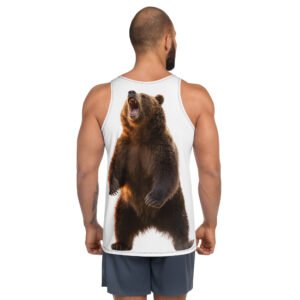 tank top męski z grafiką niedźwiedzia