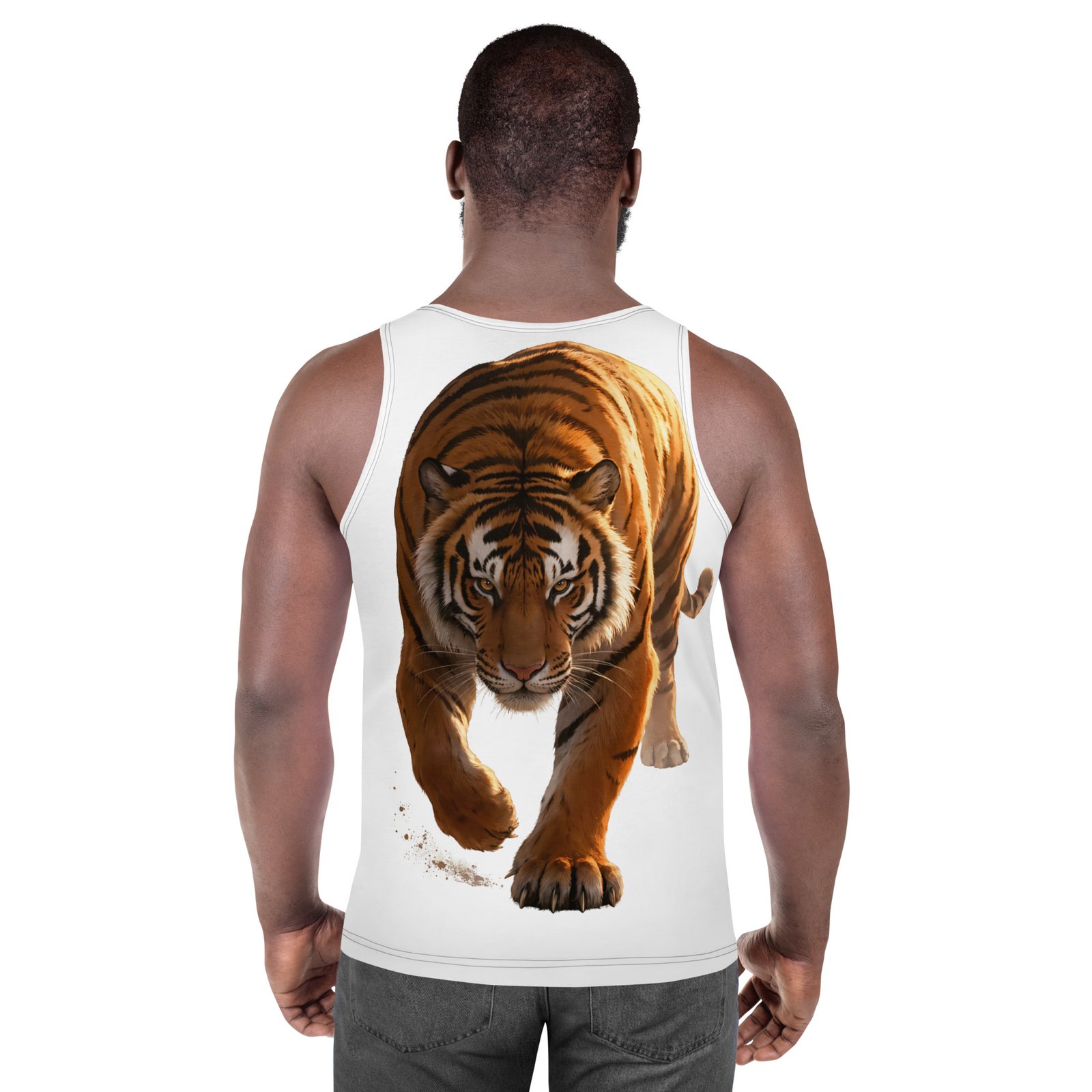 Męski tank top „Tygrys Dominacji” – tank top męski z grafiką tygrysa| Zarn.pl tank top męski z grafiką tygrysa