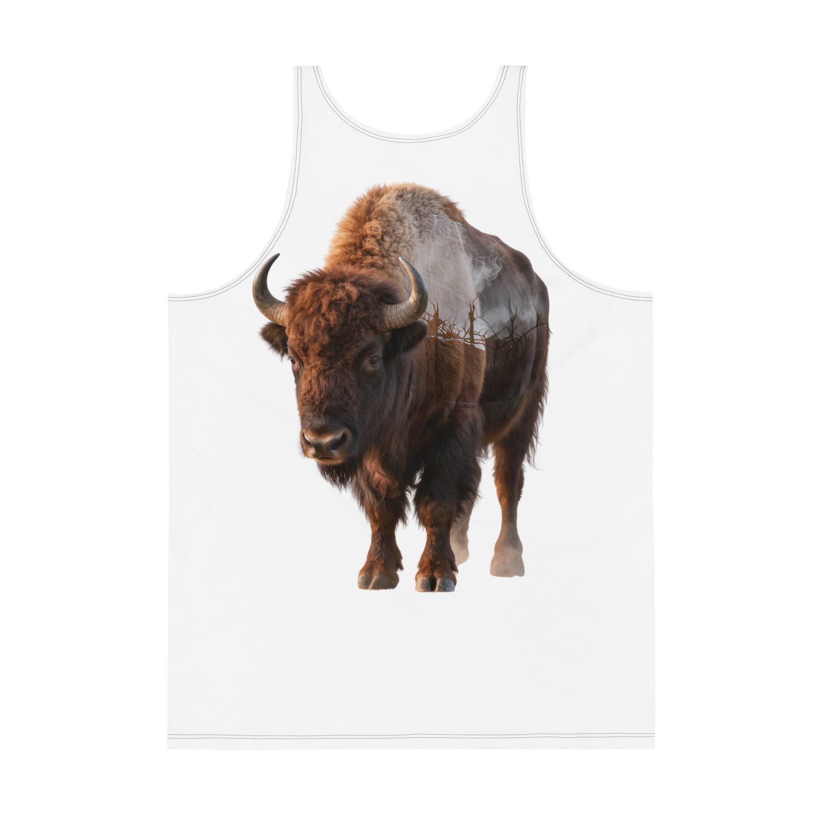 Męski tank top „Siła Bizona” – tank top męski z grafiką bizona| Zarn.pl Męski tank top „Siła Bizona” – tank top męski z grafiką bizona - obrazek 3