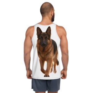 tank top męski z grafiką owczarka niemieckiego