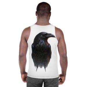 tank top męski z grafiką kruka