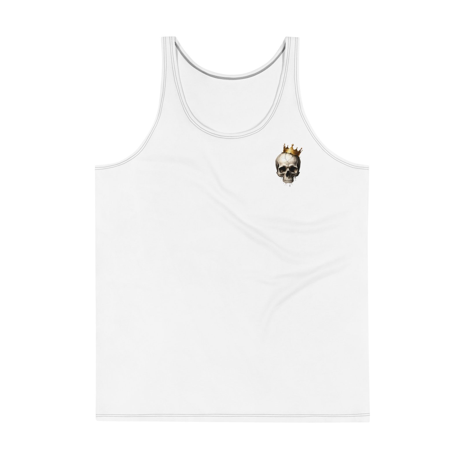 Męski tank top Królewska Czaszka – koszulka męska bez rękawów z czaszką w złotej koronie| Zarn.pl Męski tank top Królewska Czaszka – koszulka męska bez rękawów z czaszką w złotej koronie - obrazek 2