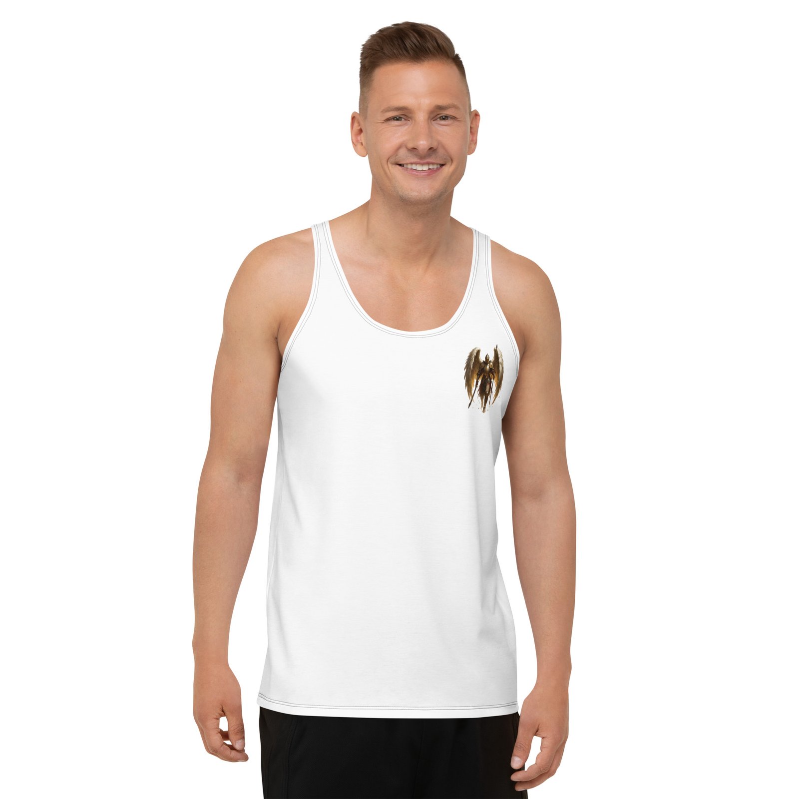 Męski tank top Anielski Wojownik – koszulka męska bez rękawów z aniołem wojownikiem| Zarn.pl Męski tank top Anielski Wojownik – koszulka męska bez rękawów z aniołem wojownikiem - obrazek 4