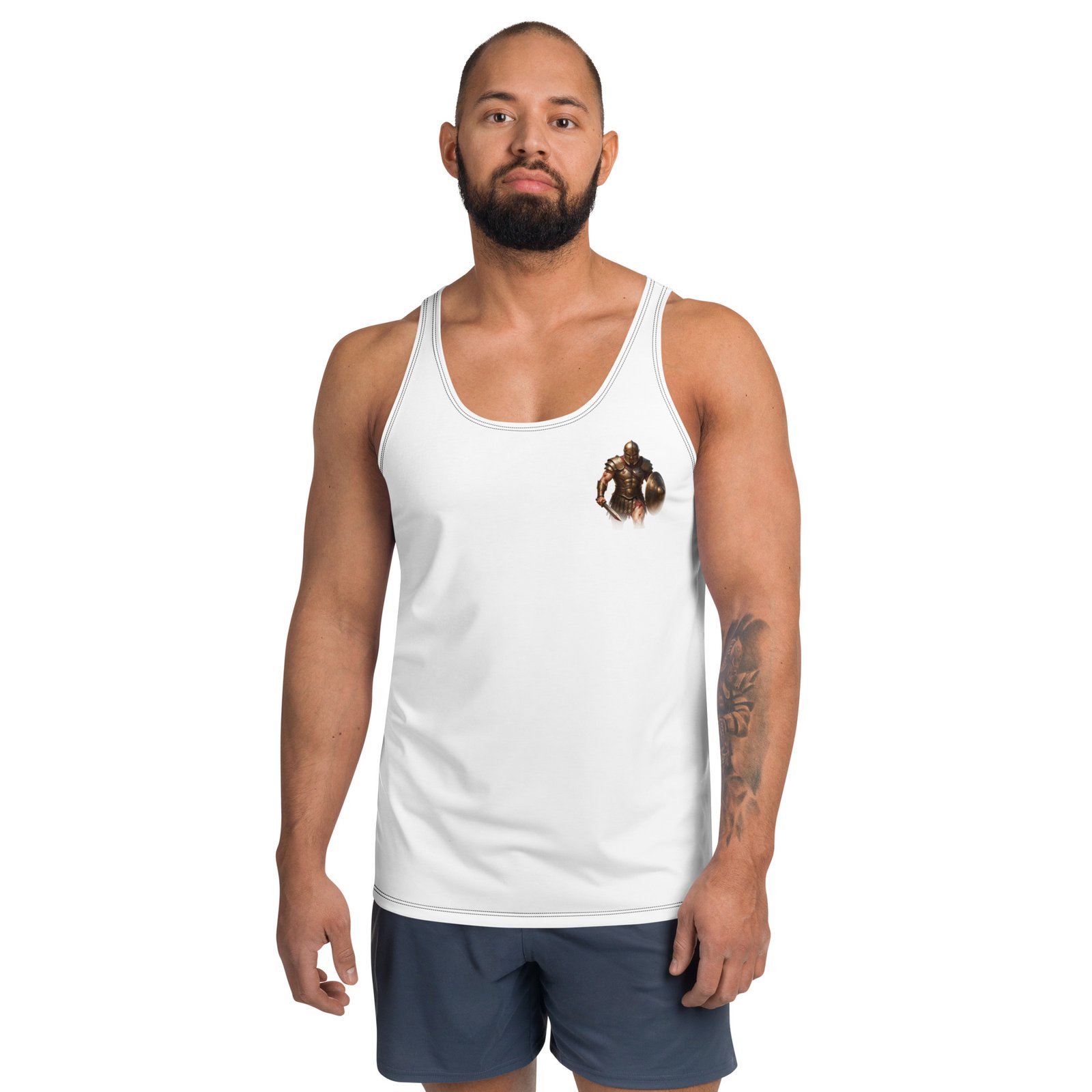 Męski tank top Spartański Wojownik – koszulka męska bez rękawów ze spartańskim wojownikiem| Zarn.pl Męski tank top Spartański Wojownik – koszulka męska bez rękawów ze spartańskim wojownikiem - obrazek 4