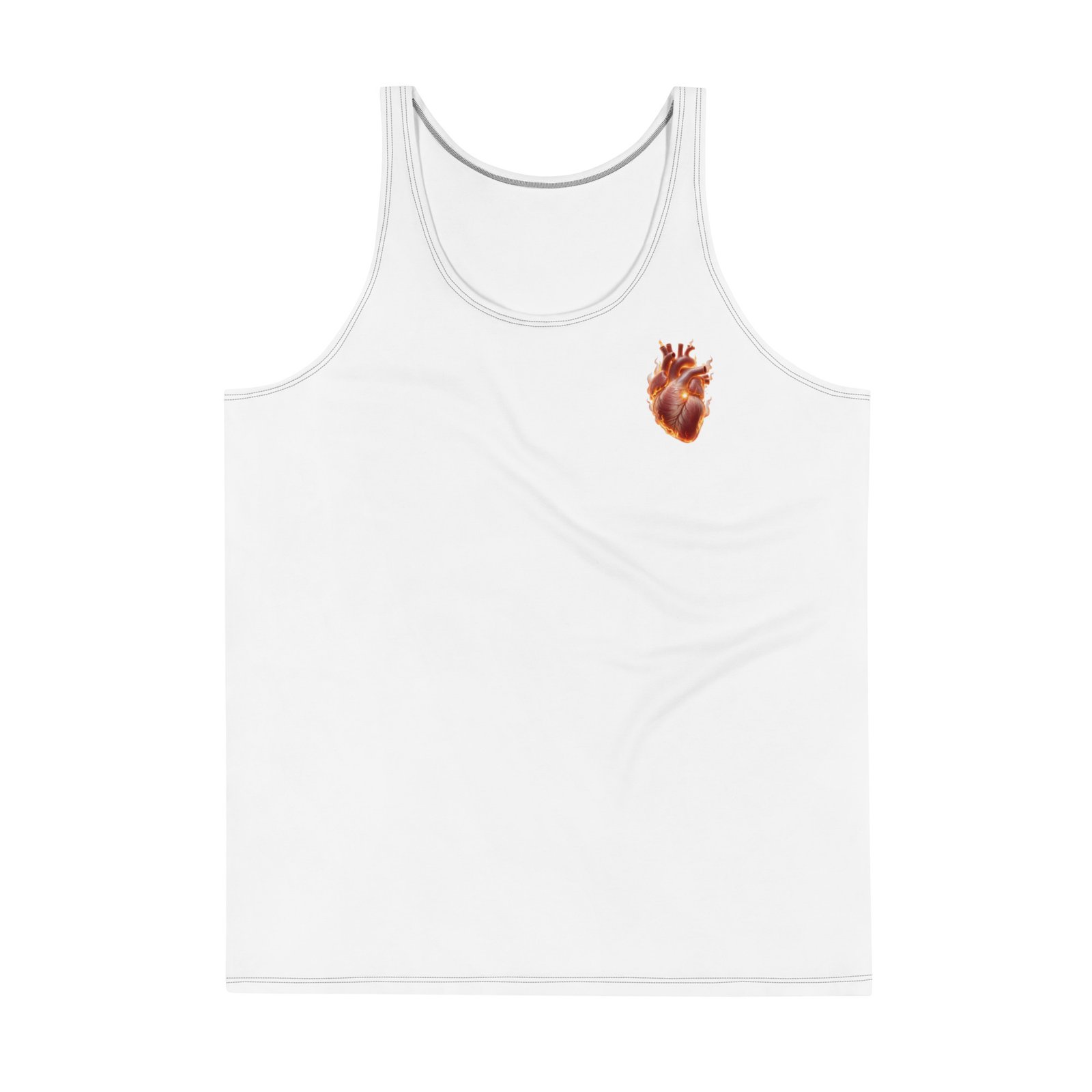 Męski tank top Płonące Serce – koszulka męska bez rękawów z sercem| Zarn.pl Męski tank top Płonące Serce – koszulka męska bez rękawów z sercem - obrazek 2