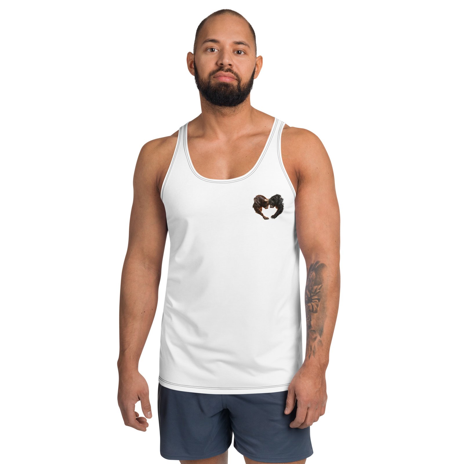 Męski tank top „Byk kontra Niedźwiedź” – tank top męski z bykiem i niedźwiedziem| Zarn.pl Męski tank top „Byk kontra Niedźwiedź” – tank top męski z bykiem i niedźwiedziem - obrazek 4
