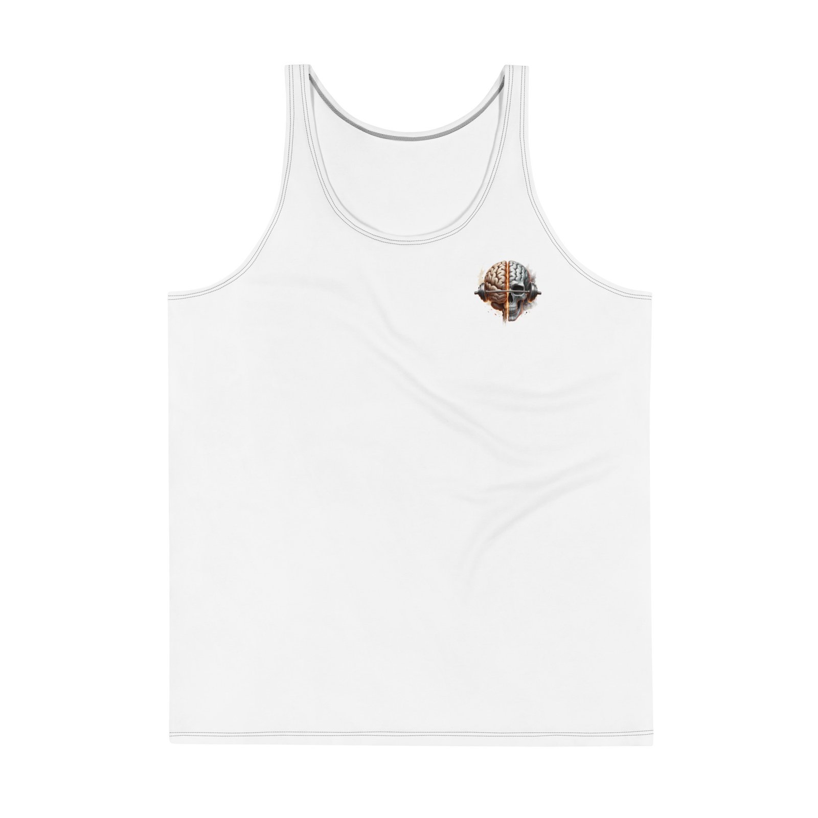 Męski tank top „Siła Umysłu” – tank top męski z czaszką i mózgiem| Zarn.pl Męski tank top „Siła Umysłu” – tank top męski z czaszką i mózgiem - obrazek 2