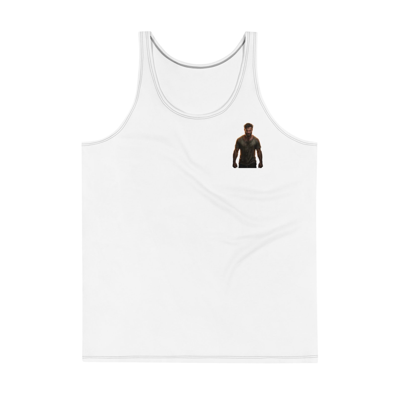Męski tank top „Niezłomny Charakter” – tank top męski z wojownikiem| Zarn.pl Męski tank top „Niezłomny Charakter” – tank top męski z wojownikiem - obrazek 2
