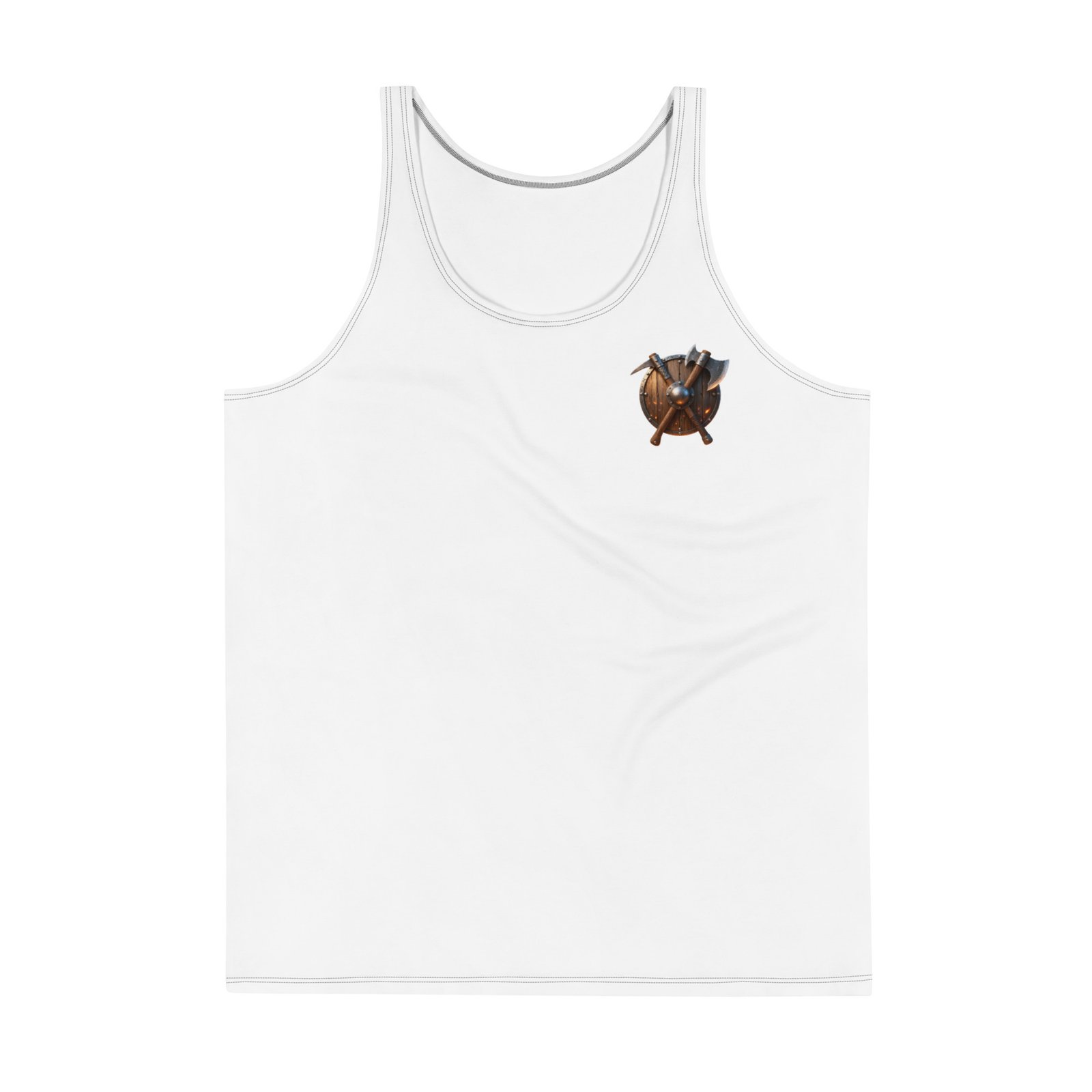 Męski tank top „Tarcza Wojownika” – tank top męski z tarczą i toporami| Zarn.pl Męski tank top „Tarcza Wojownika” – tank top męski z tarczą i toporami - obrazek 2