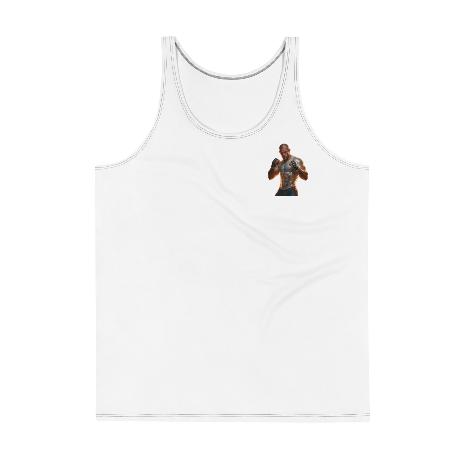 Męski tank top „Niezłomny Wojownik MMA” – tank top męski z grafiką zawodnika sztuk walki| Zarn.pl Męski tank top „Niezłomny Wojownik MMA” – tank top męski z grafiką zawodnika sztuk walki - obrazek 2