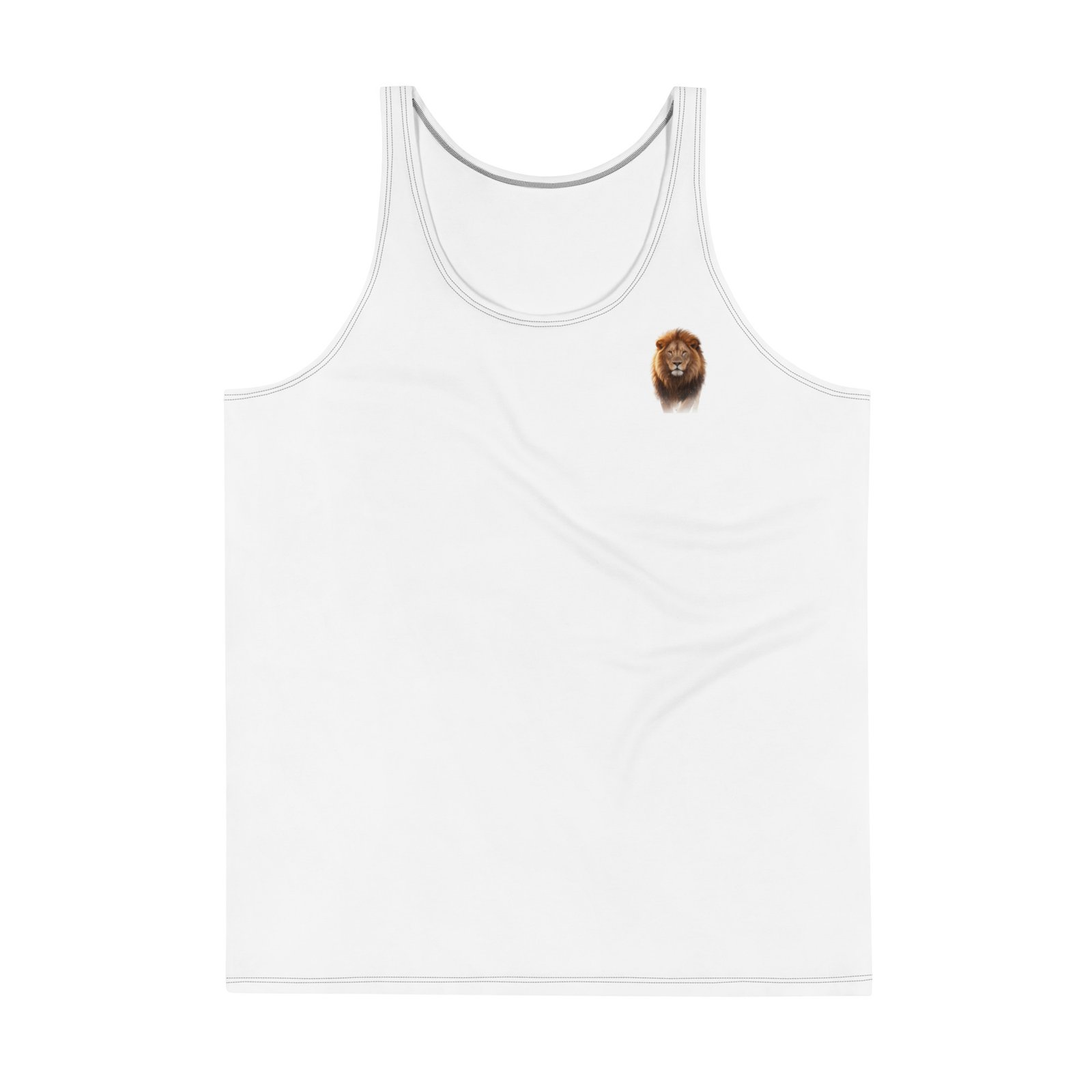 Męski tank top „Król Sawanny” – tank top męski z grafiką lwa| Zarn.pl Męski tank top „Król Sawanny” – tank top męski z grafiką lwa - obrazek 2