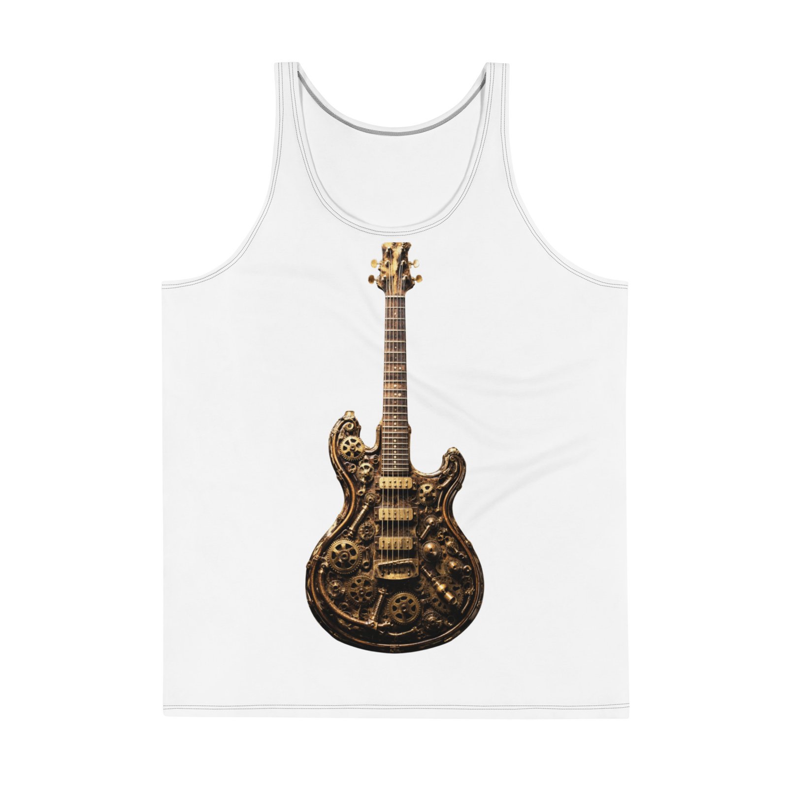 Męska koszulka bez rękawów „Steampunk Guitar” – koszulka męska z gitarą steampunk| Zarn.pl Męska koszulka bez rękawów „Steampunk Guitar” – koszulka męska z gitarą steampunk - obrazek 2
