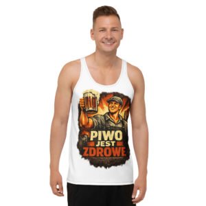 koszulka męska PRL z grafiką kufla piwa
