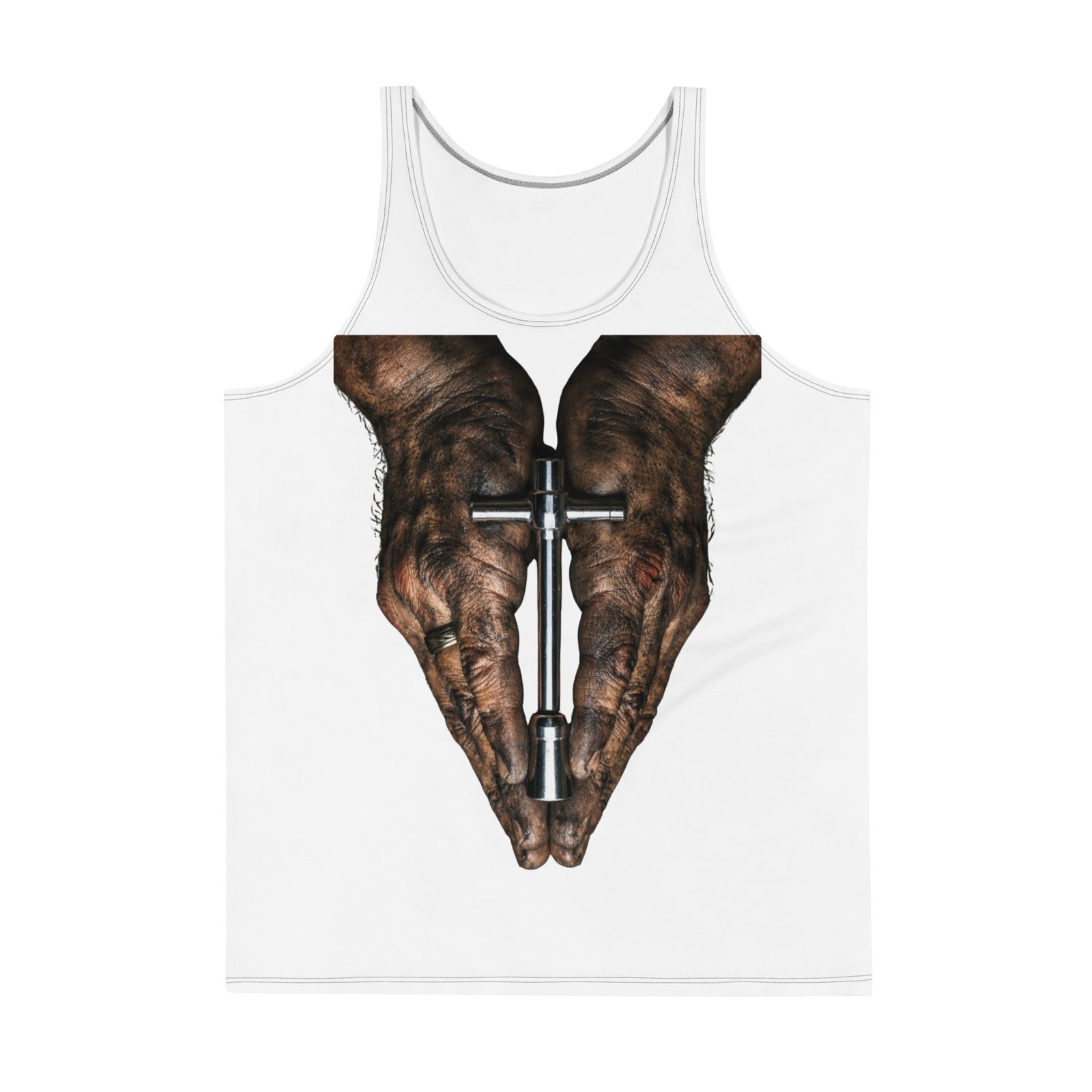 Męski tank top „Klucz Nasadowy” – koszulka męska bez rękawów z grafiką klucza nasadowego| Zarn.pl Męski tank top „Klucz Nasadowy” – koszulka męska bez rękawów z grafiką klucza nasadowego - obrazek 2