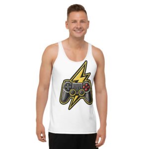 męski tank top z grafiką pada do gier