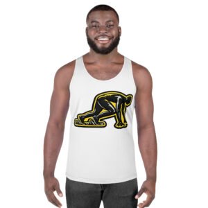 męski tank top z grafiką sprintera na starcie