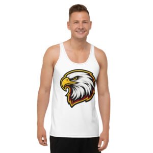 męski tank top z grafiką głowy bielika amerykańskiego