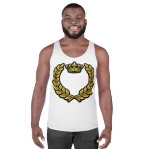 męski tank top z koroną i wieńcem laurowym