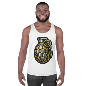 męski tank top z grafiką granatu