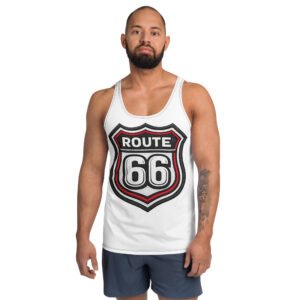 męski tank top z grafiką Route 66
