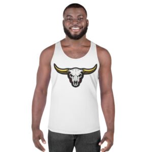 męski tank top z grafiką czaszki byka