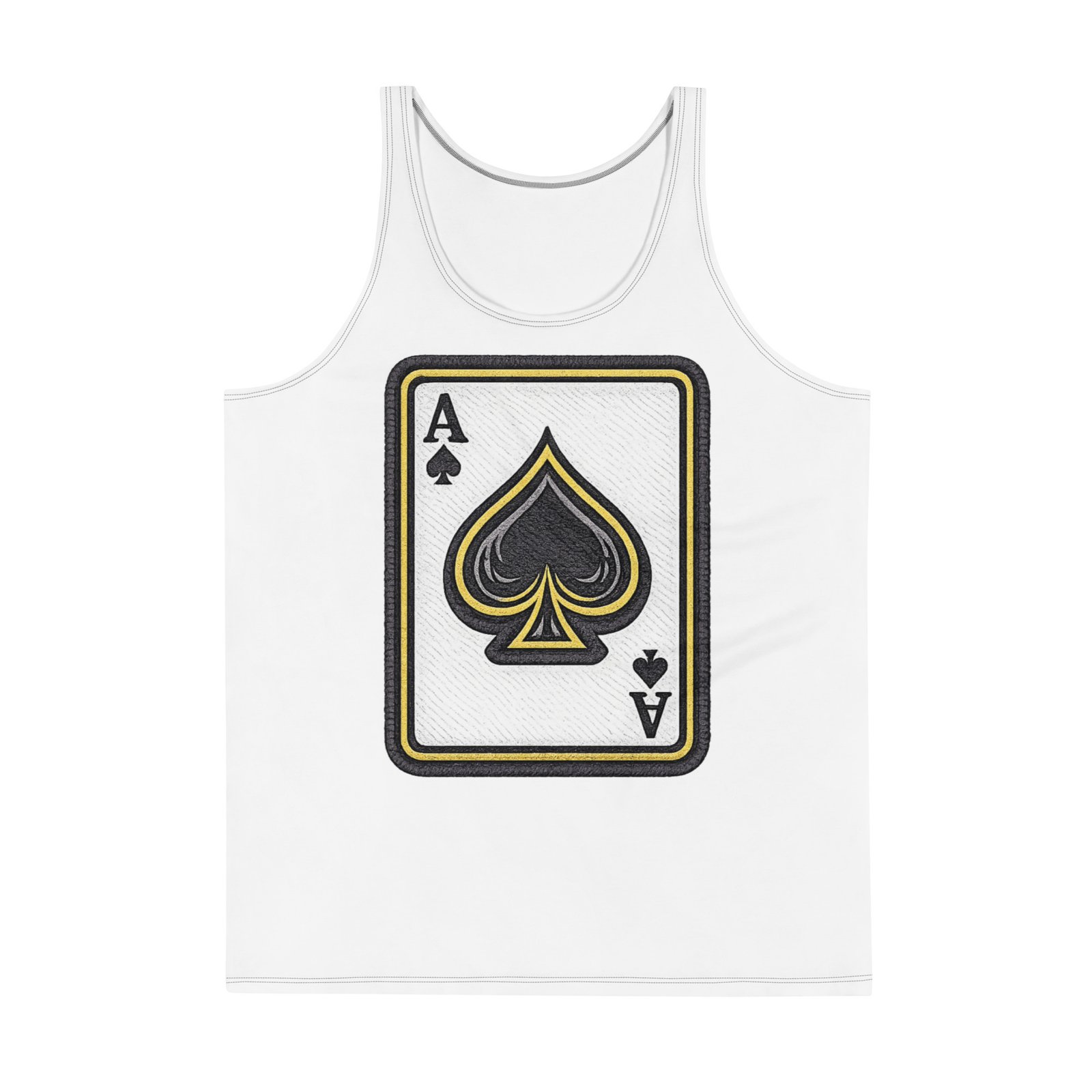 Męski tank top z asem pik – koszulka męska bez rękawów z grafiką karty Asa Pik| Zarn.pl Męski tank top z asem pik – koszulka męska bez rękawów z grafiką karty Asa Pik - obrazek 2