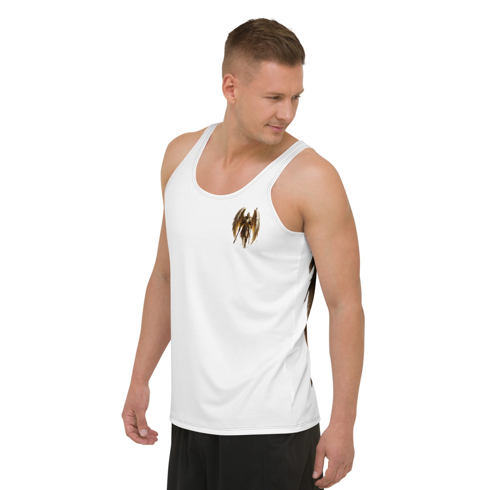 Męski tank top Anielski Wojownik – koszulka męska bez rękawów z aniołem wojownikiem| Zarn.pl Męski tank top Anielski Wojownik – koszulka męska bez rękawów z aniołem wojownikiem - obrazek 5