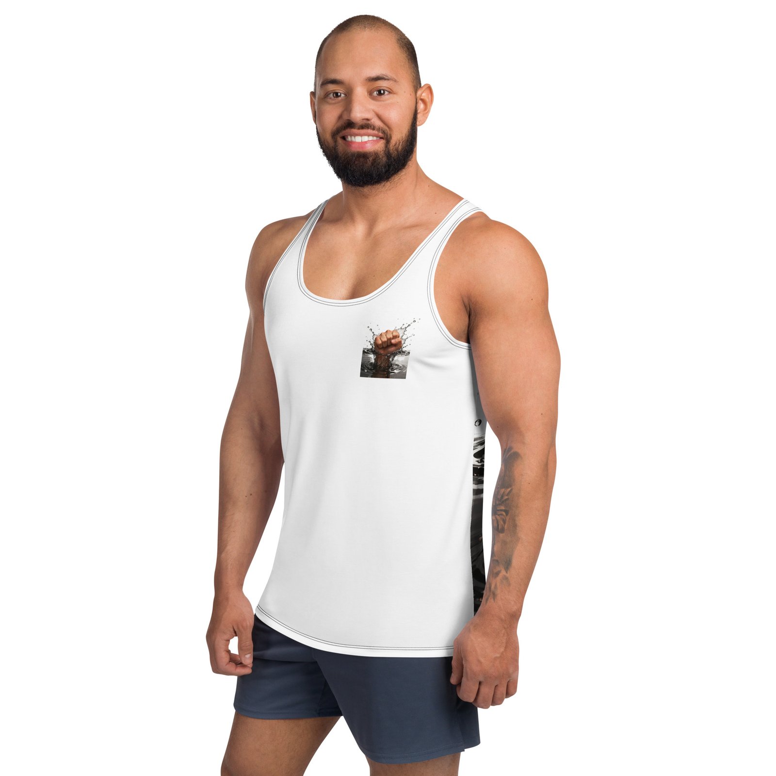 Męski tank top Siła Przebicia – koszulka męska bez rękawów z pięścią| Zarn.pl Męski tank top Siła Przebicia – koszulka męska bez rękawów z pięścią - obrazek 5
