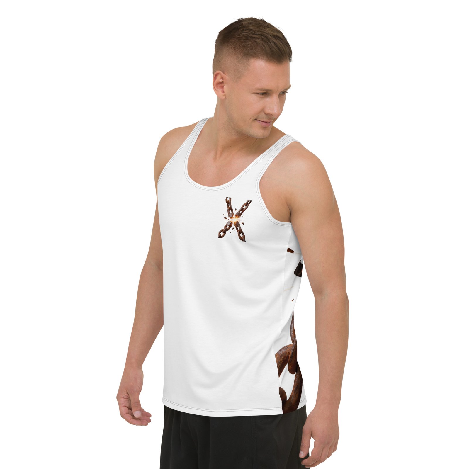 Męski tank top Zerwane Łańcuchy – koszulka męska bez rękawów symbol wolności i siły| Zarn.pl Męski tank top Zerwane Łańcuchy – koszulka męska bez rękawów symbol wolności i siły - obrazek 5
