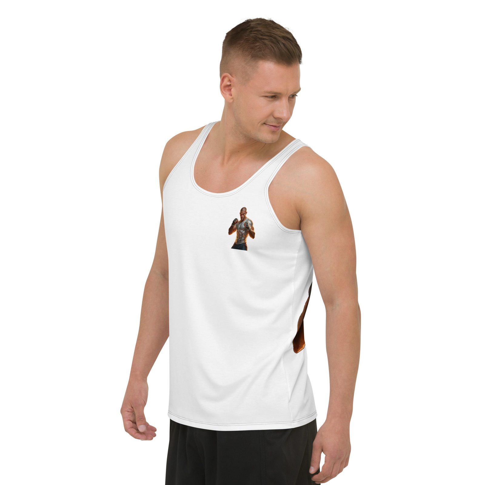 Męski tank top „Niezłomny Wojownik MMA” – tank top męski z grafiką zawodnika sztuk walki| Zarn.pl Męski tank top „Niezłomny Wojownik MMA” – tank top męski z grafiką zawodnika sztuk walki - obrazek 5