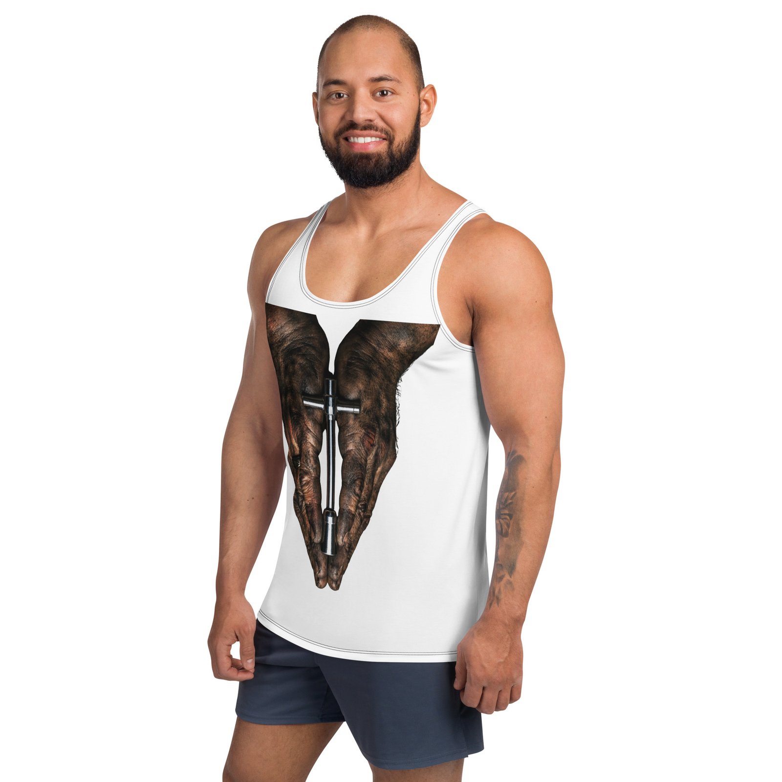 Męski tank top „Klucz Nasadowy” – koszulka męska bez rękawów z grafiką klucza nasadowego| Zarn.pl Męski tank top „Klucz Nasadowy” – koszulka męska bez rękawów z grafiką klucza nasadowego - obrazek 5