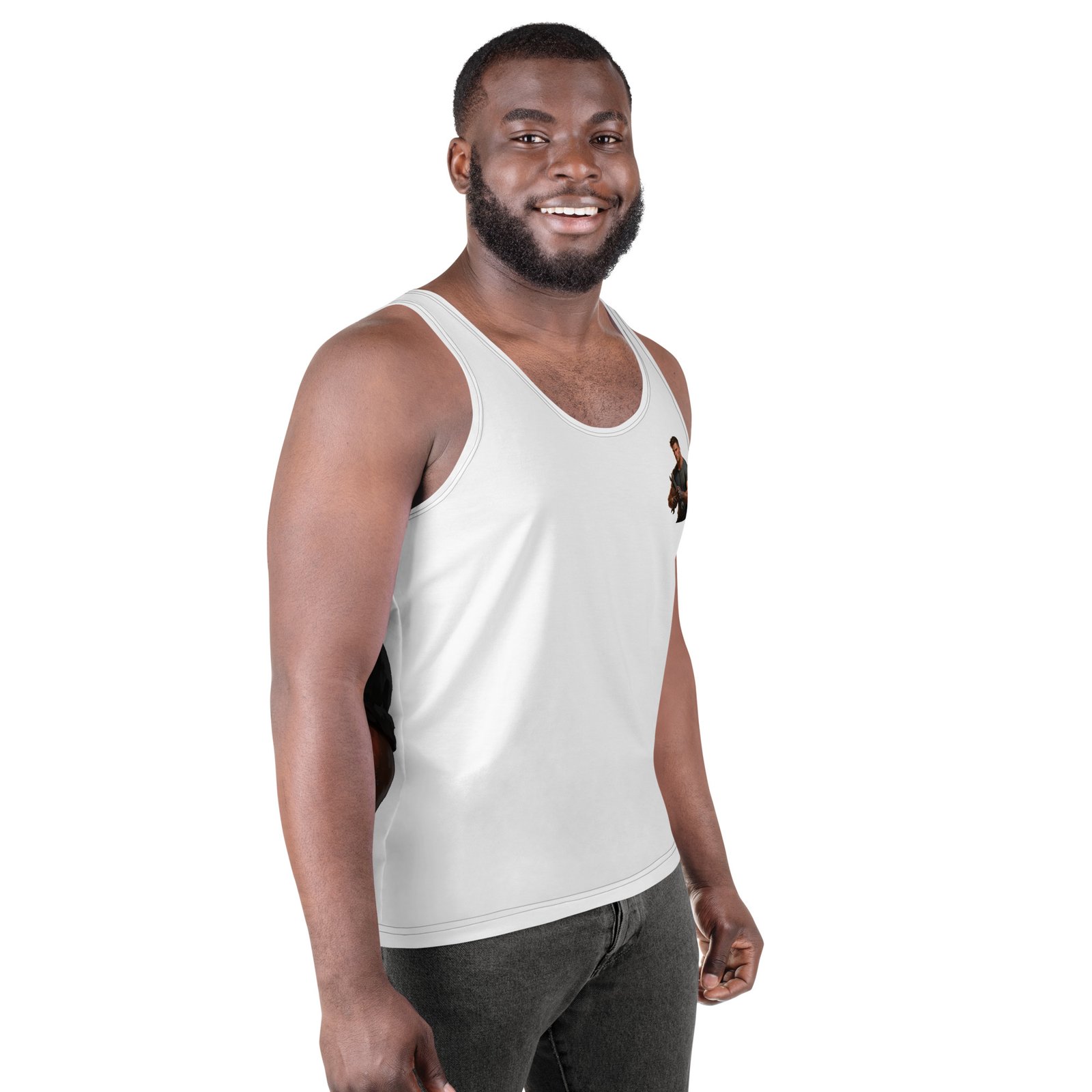 Męski tank top „Mechanik Tytan” – tank top męski z grafiką silnego mechanika| Zarn.pl Męski tank top „Mechanik Tytan” – tank top męski z grafiką silnego mechanika - obrazek 6