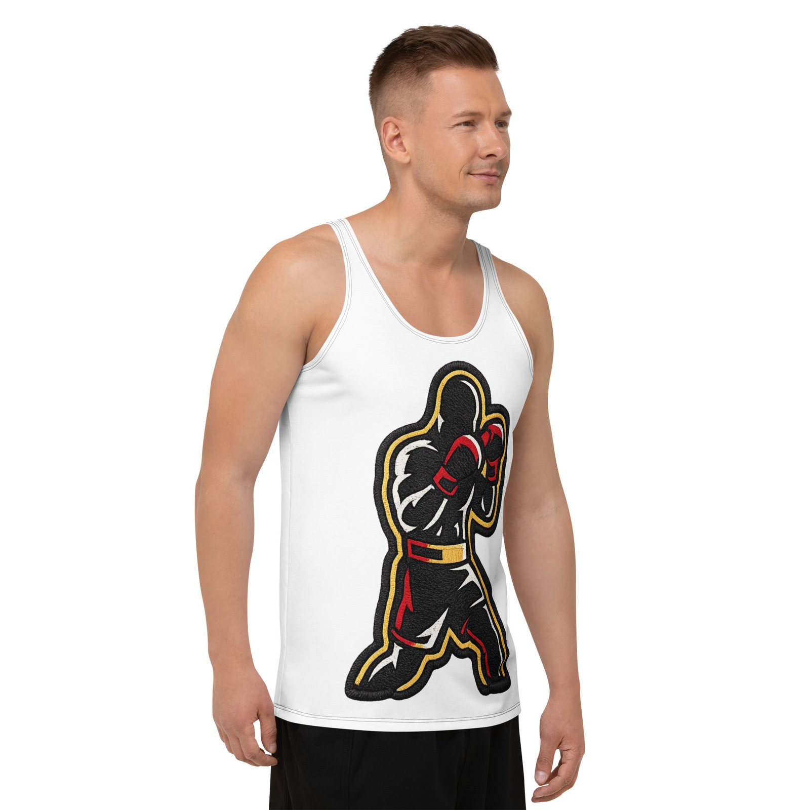 Męski tank top z bokserem – koszulka męska bez rękawów z grafiką boksera| Zarn.pl Męski tank top z bokserem – koszulka męska bez rękawów z grafiką boksera - obrazek 6